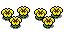 Yellow pansies spritesheet