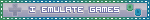 Link to the creator. The image is a blinkie that reads 'I emulate games'