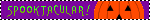 Link to where I found it. The image is a blikie that reads 'Spooktacular' with a pixel art Jack o'lantern.
