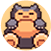 Link to Blog. The image is a pixel art Snorlax plushie.