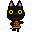 Link to the where I found it. The image is a pixel art of Kiki from Animal Crossing
