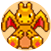 Link to Gallery. The image is a pixel art Charizard plushie.