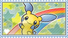 Link to the creator. It's an image of a Minun with a rainbow behind it coming from its left.