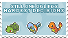 Link to where I found it. It's a stamp that reads 'Still one of lifes hardest decisions' while showing the different starter Pokémon from the first six generations